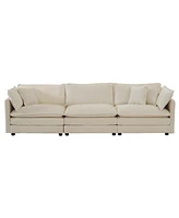 Streamdale Furniture Mid-Century 3-Seater Sofa with Armrest and Toss Pillows