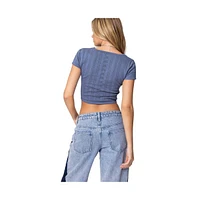 Edikted Women's Luciana Knit Crop Top