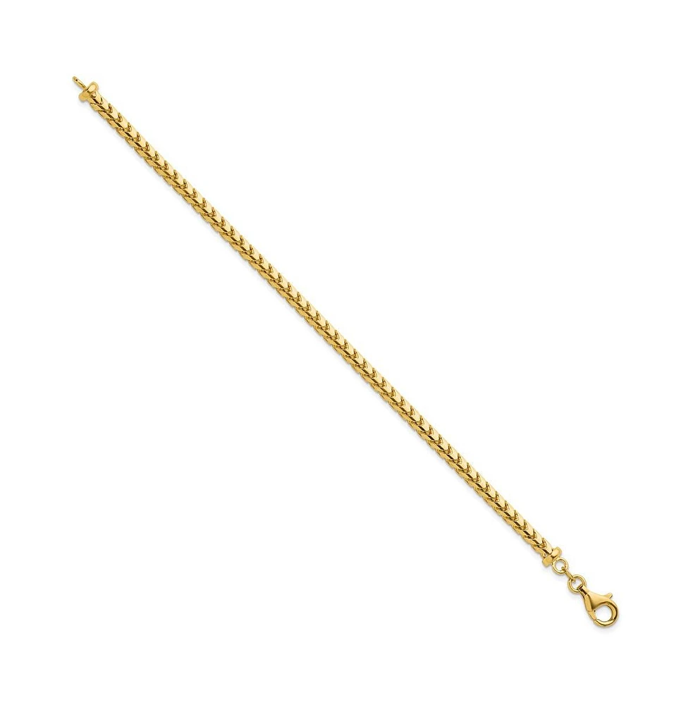 Diamond2Deal 18k Yellow Gold Polished Solid Franco Chain Bracelet