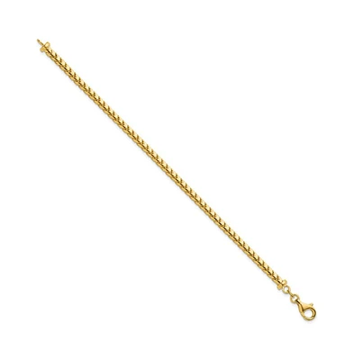 Diamond2Deal 18k Yellow Gold Polished Solid Franco Chain Bracelet