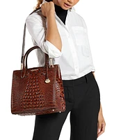 Brahmin Caroline Kairos Embossed Leather Satchel