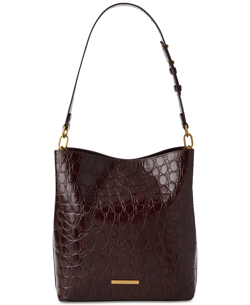 Brahmin Celina Vanderbilt Small Leather Bucket Bag