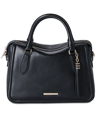 Brahmin Micaela Nightshade Medium Leather Satchel