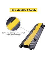 1 Channel Cable Protector Ramp Wire Cover Guard Pvc Traffic Speed Bump 2 Packs