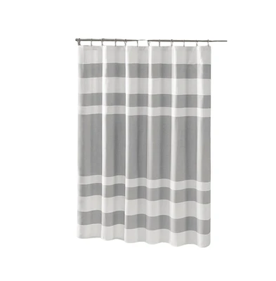 Home Outfitters Grey Shower Curtain w/ 3M Treatment 72"W x 84"L, Shower Curtain for Bathrooms, Classic