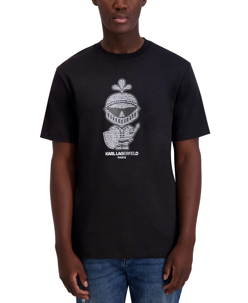 Karl Lagerfeld Paris Men's Logo & Armor Graphic T-Shirt