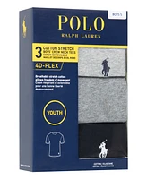 Polo Ralph Lauren Big Boys Cotton Crew Undershirt 3-Pack