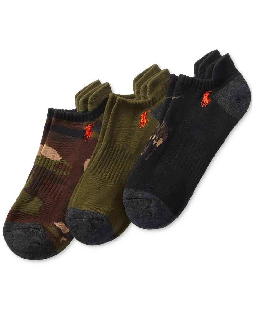 Polo Ralph Lauren Men's 3-Pk. Camo Pony Low Cut Socks