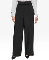 Karl Lagerfeld Paris Women's Wide-Leg Foldover-Waist Pants