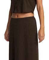 Rvca Juniors' Jenni Ribbed Midi Skirt