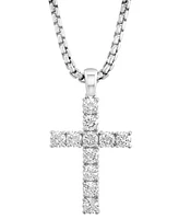 Effy Men's Zircon Cross 22" Pendant Necklace in Sterling Silver