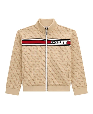 Guess Big Boy Collared Active Quatro G Zip-Up Top