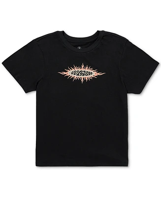 Volcom Juniors' Sunburst Crewneck Cotton Short-Sleeve Baby T-Shirt