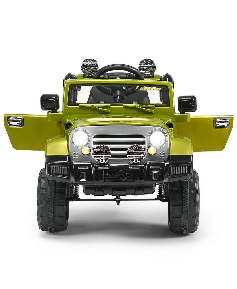 Gymax Electric Kids Ride On 12V Truck Car Rc Remote Control Green