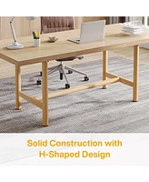 Tribesigns Small Conference Table for Office: 63 Inches Conference Room Table for 4–6 People, Modern Rectangular Meeting Table with Sturdy Meta