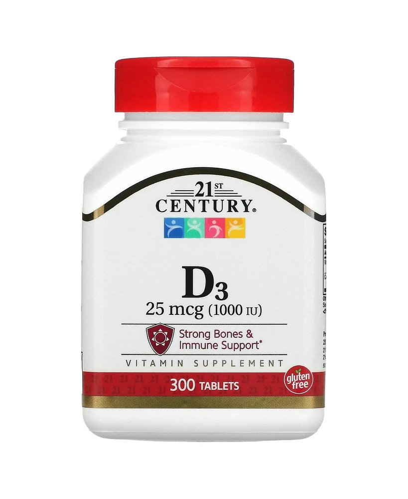 21st Century Vitamin D3 25 mcg (1 000 Iu)