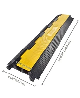 Yescom Channel Cable Protector Ramp Rubber Electrical Wire Cover Cord Guard Lbs