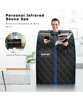 Sugift Portable Personal Far Infrared Sauna with Heating Foot Pad and Chair