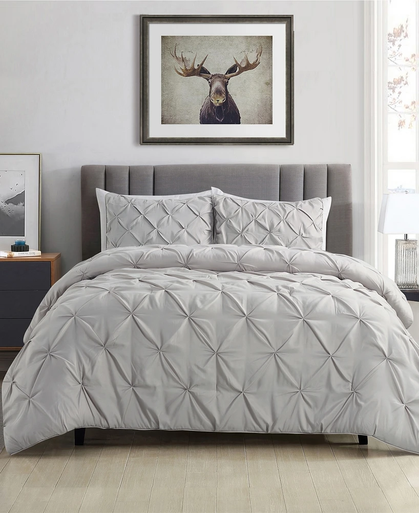 Closeout! Videri Home Pintucked 3-pc. Comforter Set, King
