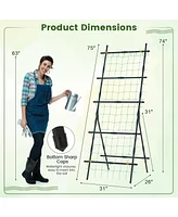 Sugift 74 Inch Tall Garden Trellis for Flower Vine Vegetable Fruit Pea