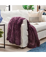 Chanasya Premium Solid Faux Long Fur Throw Blanket - Soft