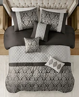 Madison Park Lily Jacquard 6-Pc. Comforter Set, Full/Queen