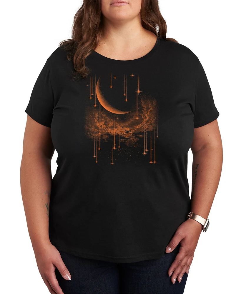 Hybrid Apparel Plus Halloween Moon Graphic T-shirt