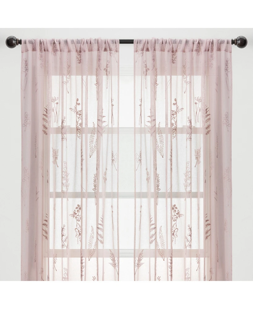 Chanasya Premium 2-Panel Diamond Textured Semi Sheer Curtain Panels - 3-in-1 Back Tab, Rod Pocket