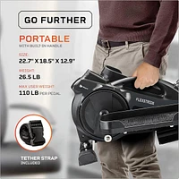 LifePro Under Desk Elliptical - Under Desk Pedal Exerciser to Strengthen Muscles and Build Cardiovascular Fitness