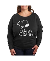 Hybrid Apparel Plus Peanuts Snoopy Graphic Pullover T-shirt