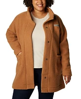 Columbia Plus Size Active Panorama Stand-Collar Long Jacket
