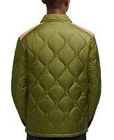 Scotch & Soda Ivik Padded Colorblocked Snap Front Shirt Jacket