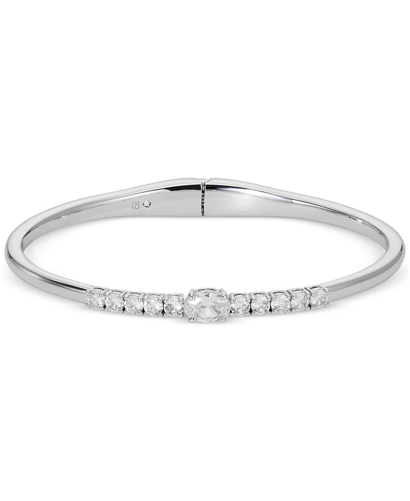 Eliot Danori Silver-Tone Cubic Zirconia Hinge Bracelet