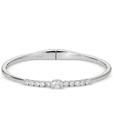 Eliot Danori Silver-Tone Cubic Zirconia Hinge Bracelet