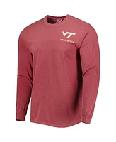 Image One Men's Maroon Virginia Tech Hokies Circle Campus Scene Long Sleeve T-Shirt