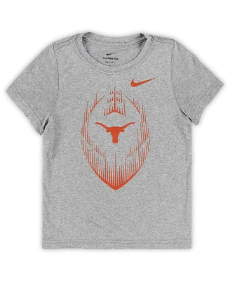 Nike Little Boys and Girls Gray Texas Longhorns Legend Football Performance T-Shirt