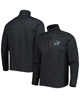 Antigua Men's Heathered Black San Jose Sharks Course Quarter-Zip Jacket