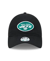 New Era Women's Black New York Jets Main Core Classic 2.0 9TWENTY Adjustable Hat