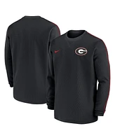 Nike Men's Black Georgia Bulldogs 2024 Sideline Coaches Long Sleeve Top