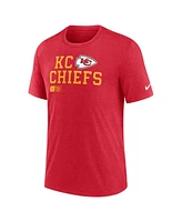 Nike Men's Red Kansas City Chiefs Overlap Lockup Tri-Blend T-Shirt