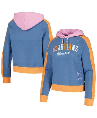 New Era Women's Light Blue Cleveland Guardians Fashion Color Pop Pullover Hoodie