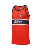 New Era Men's Orange Houston Astros Jersey Ringer Tank Top