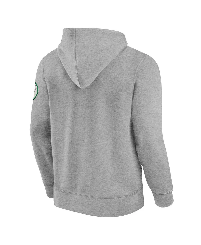Fanatics Men's Heather Gray Philadelphia Eagles Label Maker Pullover Hoodie