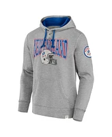 Fanatics Men's Heather Gray New England Patriots Label Maker Pullover Hoodie