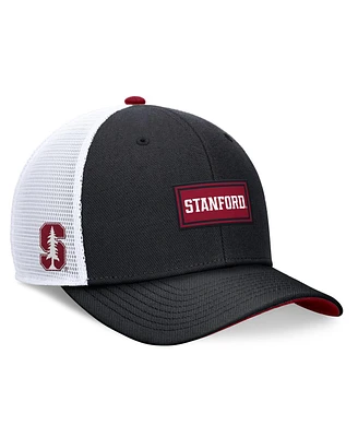 Nike Men's Black/White Stanford Cardinal 2024 On Field Swoosh Trucker Adjustable Hat