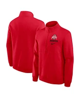 Nike Men's Scarlet Ohio State Buckeyes Primetime Club Half-Zip Sweatshirt