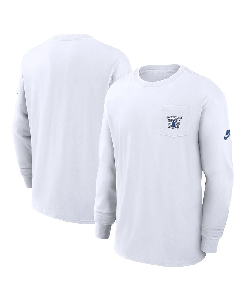 Nike Men's White Kentucky Wildcats Legacy Max90 Pocket Long Sleeve T-Shirt