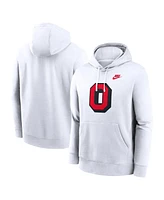 Nike Men's White Ohio State Buckeyes Legacy Logo Club Fleece Pullover Hoodie