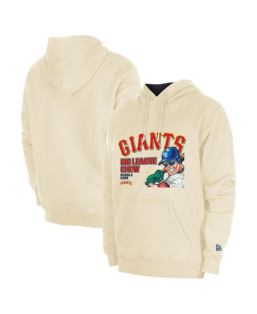 New Era Men's Cream San Francisco Giants Big League Chew Pullover Hoodie