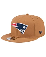 New Era Men's Tan New England Patriots Color Pack 9FIFTY Snapback Hat with Side Patch